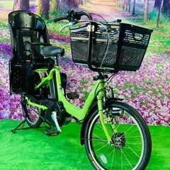 ❻ 4520子供乗せ電動自転車ヤマハ3人乗り新品20インチ良好バ...