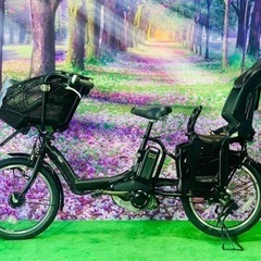❻ 4521子供乗せ電動自転車ヤマハ3人乗り新品20インチ良好バッテリー