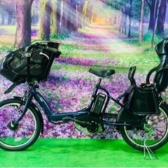 ❻ 4522子供乗せ電動自転車ヤマハ3人乗り新品20インチ良好バ...