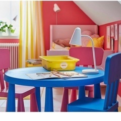 IKEA イケア マンムット キッズテーブル 室内/屋外用 グリーン 85 cmの画像