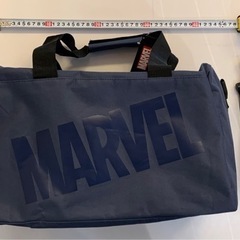 MARVEL　マーベル　ボストンバック　ブルー　文字色紺色の画像