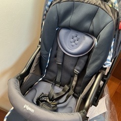 リコール交換済フレーム新品ピジョンランフィRB1Z RA8ベビーカー紺色の画像