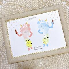 節分 手形足形×おひるねアート (Happygift♡) 八潮のワーク