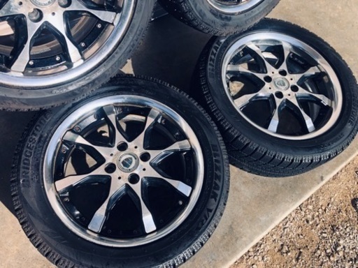 冬タイヤ 195/50R16 切削加工3ピース風アルミホイール付きスタッドレス ブリザック 4本組