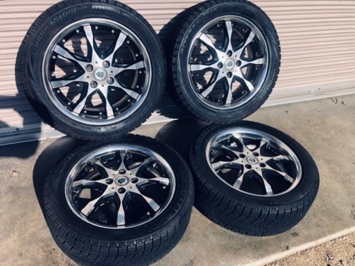 冬タイヤ 195/50R16 切削加工3ピース風アルミホイール付きスタッドレス ブリザック 4本組