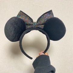 ミニー　カチューシャ　レインボー　ラメ　スタッズの画像