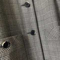 チェックのロングコートの画像