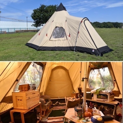 ローベンス　カイオワ　テント　インナーテント&グランドシート付き　10人用　アウトドア　ワンポールテント