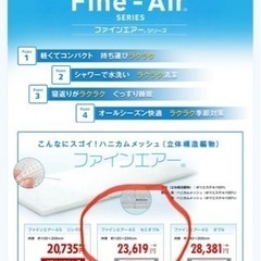 定価約24,000円。水洗い可能！FineAirマットレスの画像