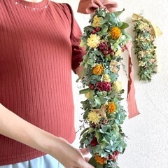 紫陽花ユーカリ花々ガーランド ma