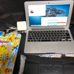 「MacBook Air 11インチ Mid 2012 MD224J/A」約1キロの小型軽量薄型モバイルノートPC / Core i5搭載 / メモリー4GB / SSD-128GB / Webカメラ / Bluetooth / 無線LAN / MacOS(Catalina)&Office2019とWin10＆Office2010の選択起動可能 / 中古品