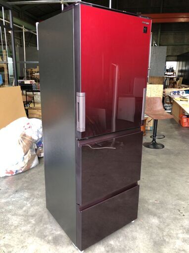 SHARP 3ドア冷凍冷蔵庫 SJ-GW35H-R 350L 2022年製 D121G001