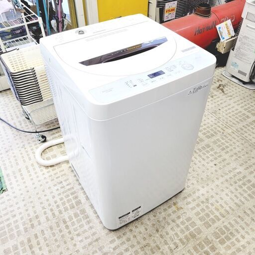 3/4【ジモティ特別価格】シャープ/SHARP 洗濯機 ES-GE5B-T 2018年製 5キロ