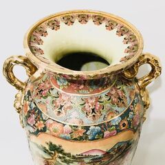 壺　骨董品　アンティーク 中国骨董品】均窯（きんよう）蓋付松竹壺360mm : 龍香堂ストア
