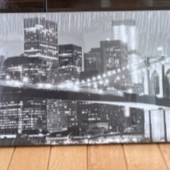 ニトリ LED付き キャンバスポスター 