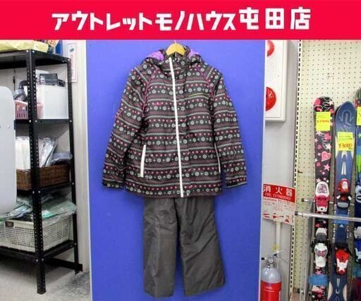 PERSONS スノーボードウェア 上下セット レディース M ジャケット パンツ ブラック×グレー スキーウェア 札幌市 北区 屯田