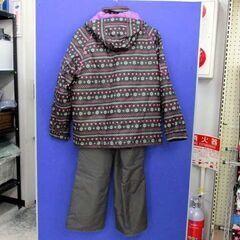 PERSONS スノーボードウェア 上下セット レディース M ジャケット パンツ ブラック×グレー スキーウェア 札幌市 北区 屯田の画像