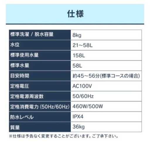 【決まりました】12/21引き渡し希望 アイリスオーヤマ　洗濯機　8kg  → 値下げしました！