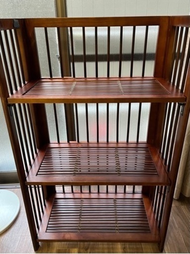 折り畳み木製棚　2台