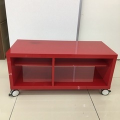 HJ79 【中古】テレビボード　テレビ台　赤