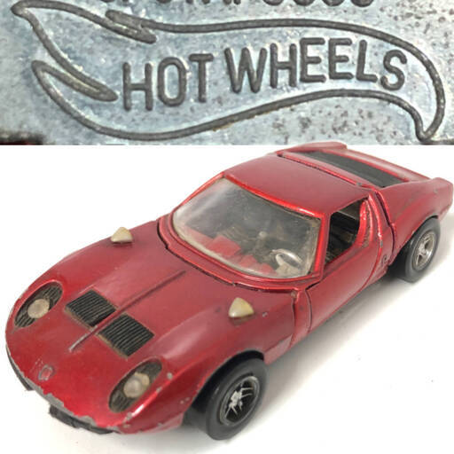 KYS2/17 HOT WHEELS 1/43 スケール LAMBORGHINI MIURA P400 ミニカー ホットホイール ランボルギーニ ミウラ 模型 赤 イタリア製 ITALY