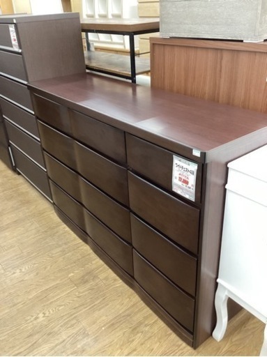 KL-36【新入荷　リサイクル品】ワイドチェスト　ブラウン
