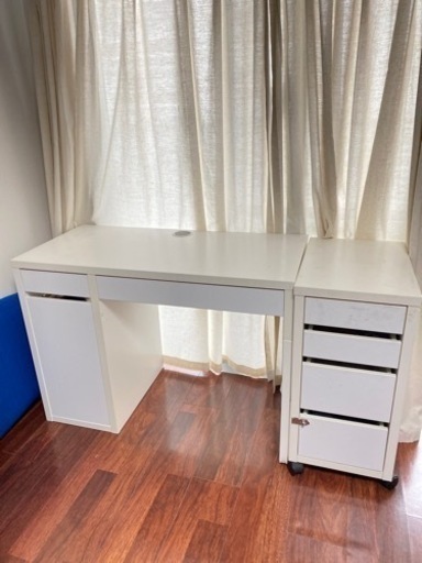 IKEA 学習机　引き出し　セット売り　白　椅子なし