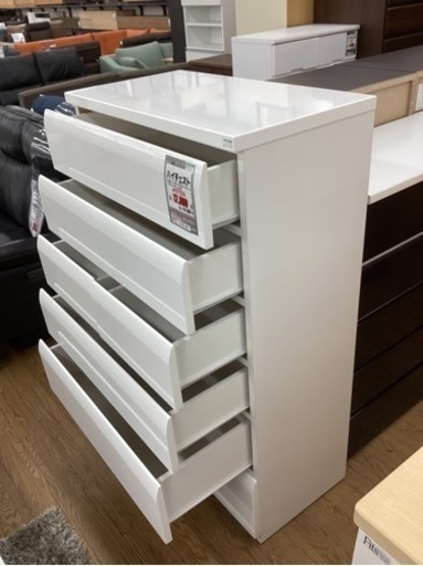 KL-37【新入荷　リサイクル品】ハイチェスト　白