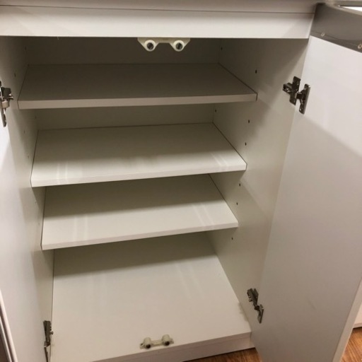 ★ジモティ割あり★ 丸仙工業 レンジボード ホワイト W114×D45×H210 クリーニング済み TC8380 ☆ジモティ割あり☆ 丸仙工業 レンジボード ホワイト W114×D45×H210