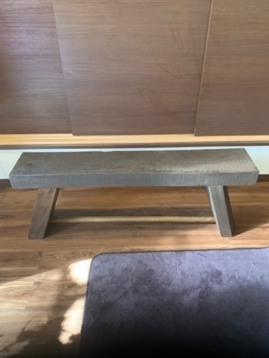 木製ベンチ　シンプル　大人2人用