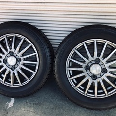 冬タイヤ 155/65R13 軽カー用アルミ付きスタッドレス4本組の画像