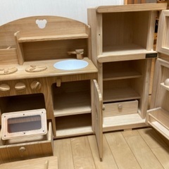 トッドル　おままごとキッチンと冷蔵庫とおまけの画像