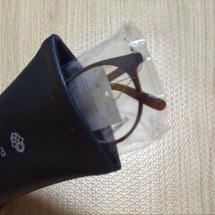大幅再々々値下げ！【新品未使用品！】bou jeloud　ファッション用グラス　眼鏡　ブラウン　収納ケース付きの画像
