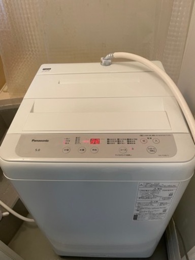 配送可能、設置無料2022年製の極上品 最新パナソニック多機能5.0kgホワイト洗濯機！
