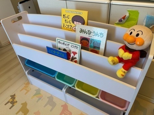 ◉子供用本棚 おもちゃ収納 無傷 絵本の表紙が見えるかわいい収納です☆