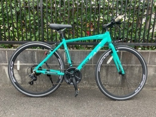 引き取り限定】SPEAR クロスバイク ミントグリーン クロスバイク 21段
