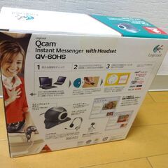 ★未使用★ロジクール ウェブカメラ ステレオヘッドセット Logicool QV-60HS リモート 会議 在宅ワーク PC イヤフォン ヘッドフォン マイクの画像