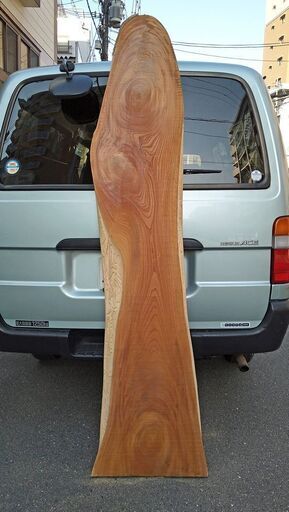 Aケヤキの面白い耳付き一枚板！　木材　無垢板　DIY　材木