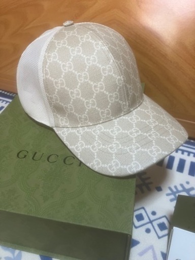 GUCCI グッチ　帽子　ベースボールキャップ　白