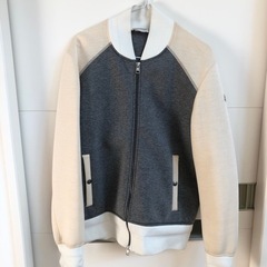 MONCLER モンクレール アウター ブルゾン ニット ホワイト グレーの画像