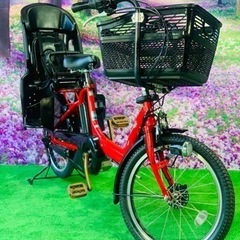❹ 4530子供乗せ電動自転車ヤマハ3人乗り新品20インチ良好バ...