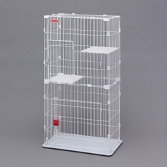 スリム猫ケージ 2段 ホワイト PSCC-752 アイリスオーヤマの画像