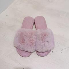 Francfranc　エコファー ルームシューズ ピンク【スリッパ・オシャレ・ふわふわ】 の画像