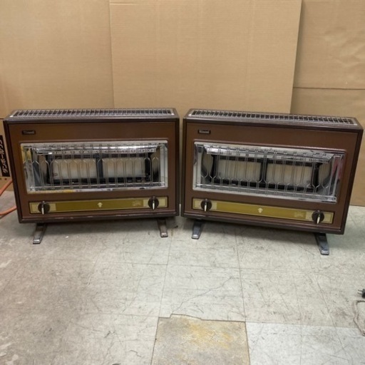 Rinnai リンナイ R-1211C-401 ガスストーブ LPガス用 昭和レトロ 2点 まとめ