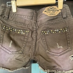 デニムショートパンツ　　茶　サイズSの画像
