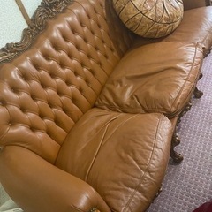 破格‼️値下げしました‼️高級ソファ*° ロココ調✨本革?値下げ