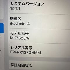 iPad mini  ４　ゴールド色　 wi-fi+Cellular 64Gb　SIMフリー の画像