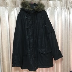 mossimo モッシモ　中綿入りコート　ブラック　ブルゾ…