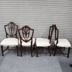 T578)IDC大塚家具 ペディスタル ダイニングセット 4人用 天然木 無垢材 家具 椅子 円形 丸形