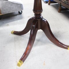 T578)IDC大塚家具 ペディスタル ダイニングセット 4人用 天然木 無垢材 家具 椅子 円形 丸形